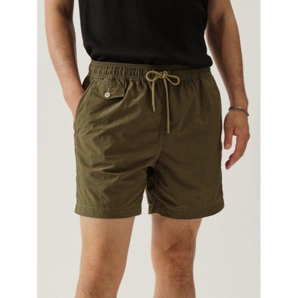 Buck Mason Men’s Olive Drab Diver Cloth Swim Shorts Pockets XXL NWT